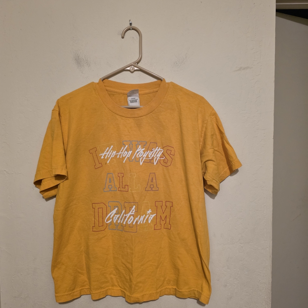 707 Yellow Short Sleeve Shirt It Was All A Dream Size Youth XL